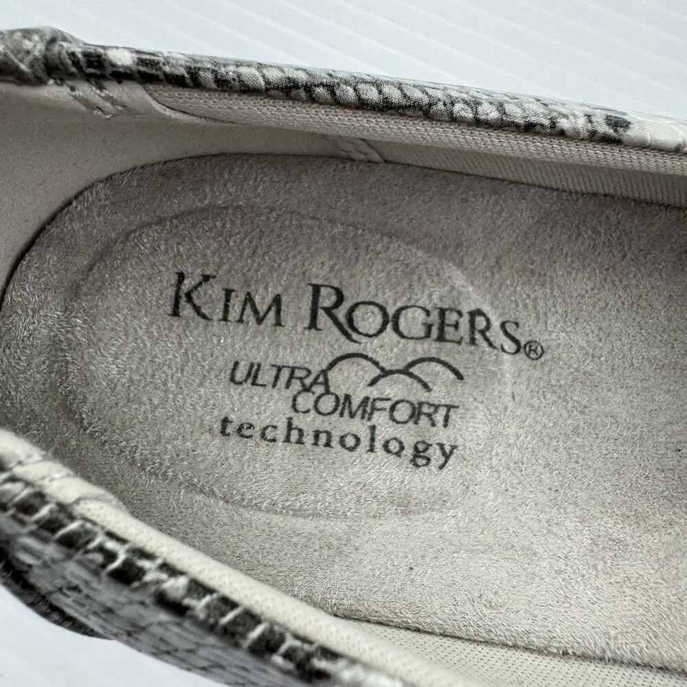 Kim Rogers Blayne Snake Print Loafers 7M Horsebit Comfort Flats